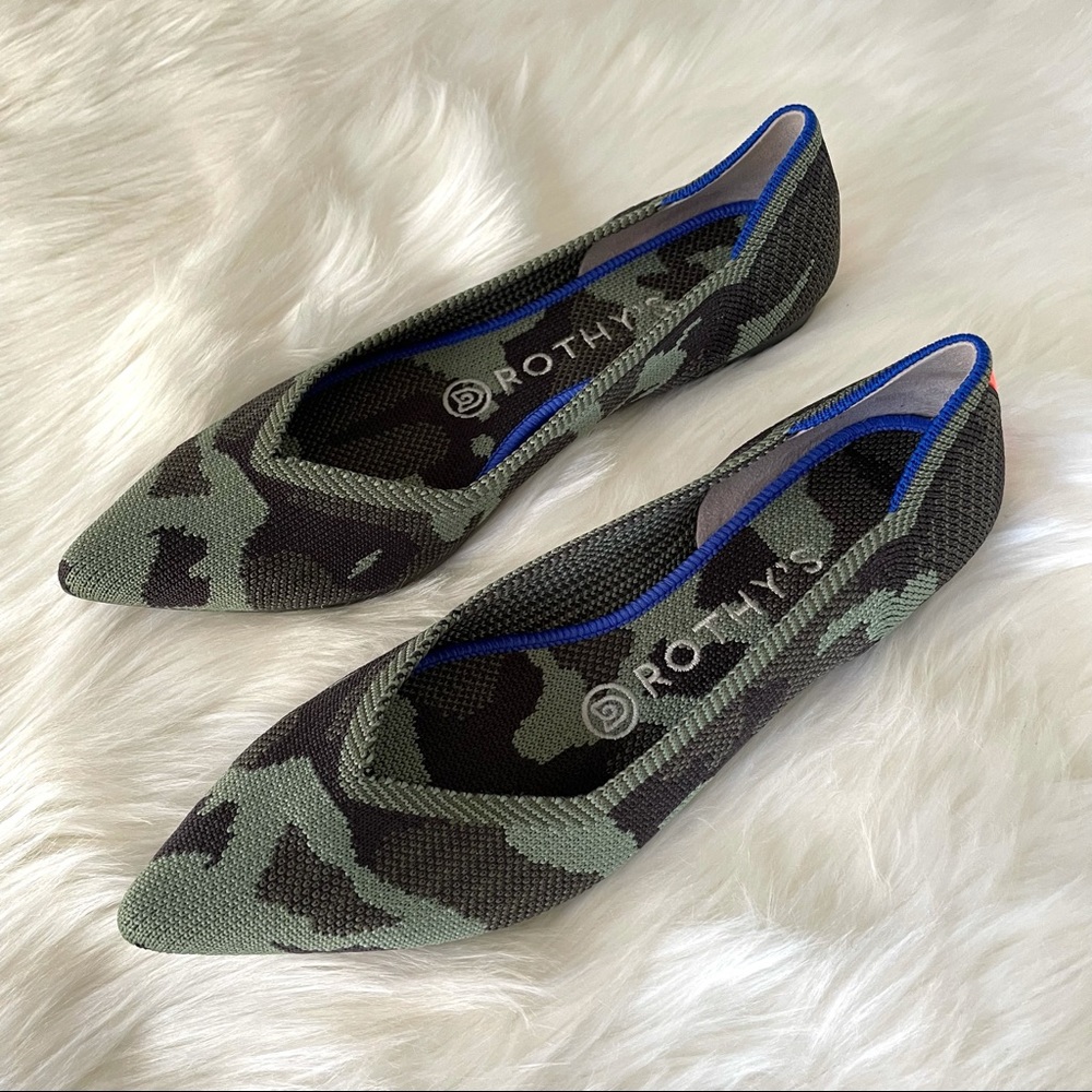 Rothy’s The Point - Olive Camo - Size 7
